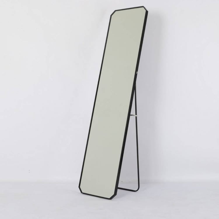 مرآة أرضية 160×40 سم اطار اسود 