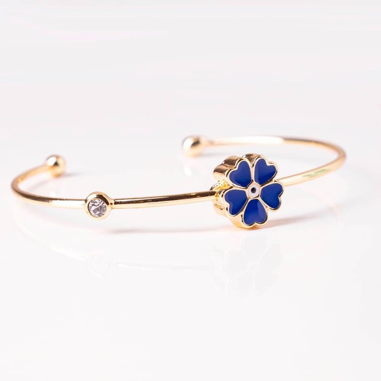 متجر الحلي - إسورة الوردة الكحلية Trinkets boutique - Navy flower brac