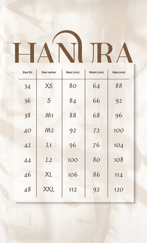 جدول القياسات بالسنتم