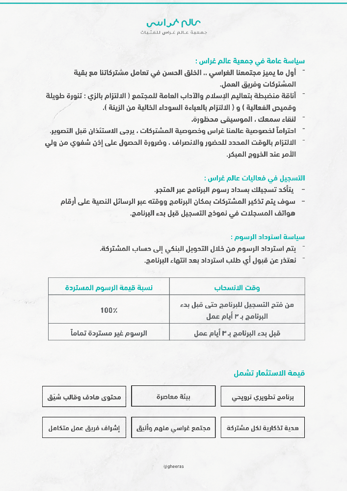 سياسة استرداد الرسوم