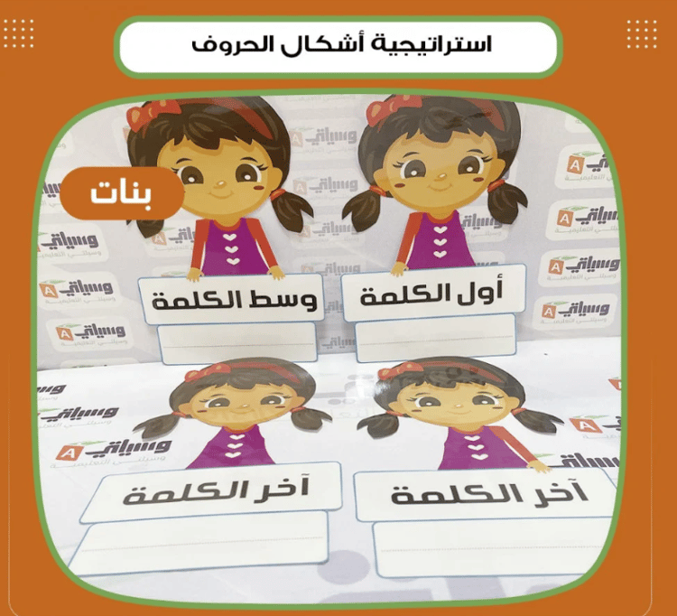 استراتيجية أشكال الحروف بنات