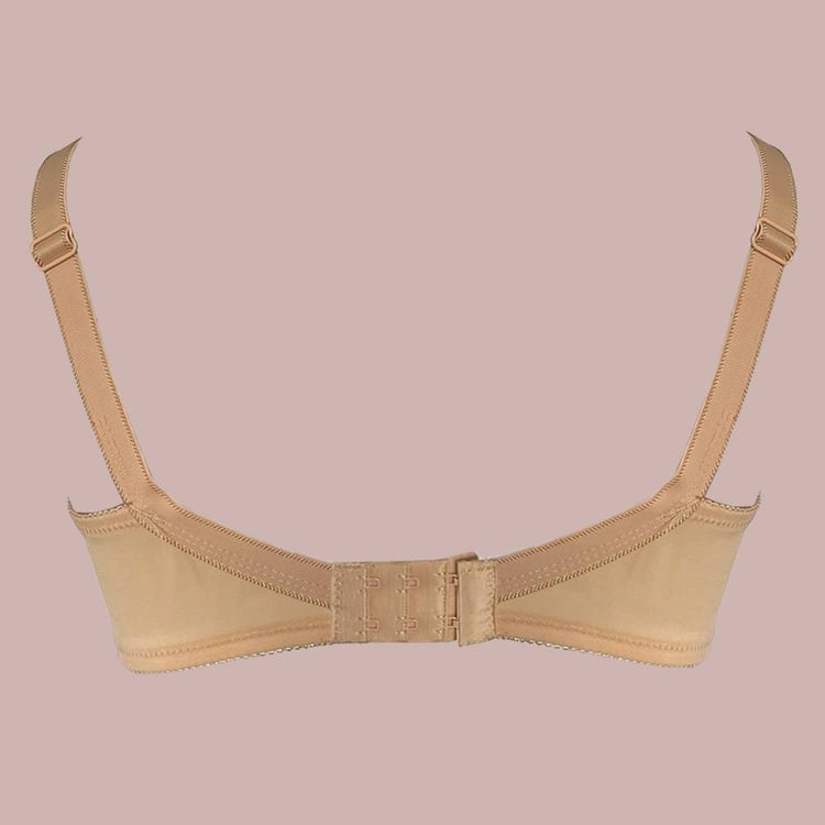 Classic bra 1109 cup D beige - wireless, half-padded, for plus sizes
