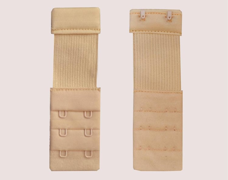 Beige bra back extender 200 - 2 hooks to increase size