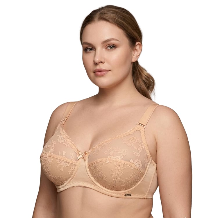 Classic Underwire Bra Model 3 - Beige - Plus Sizes