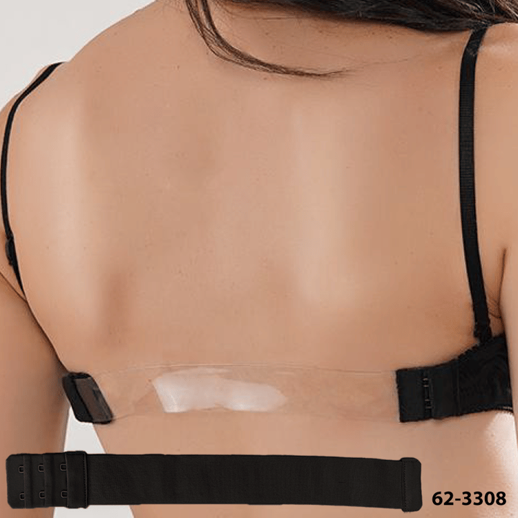 Rouge 3308 black half-padded bra - multiway clear straps for occasions