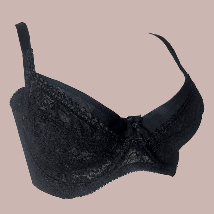 Asseel 1188 black lace underwired bra cup B/C - plus size