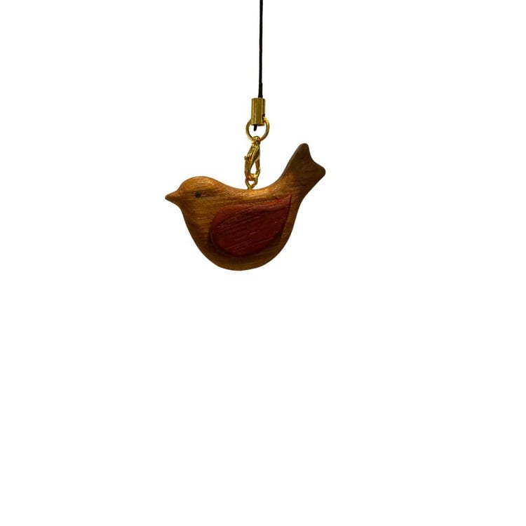 تعليقة عصفور خشبية | Wooden Bird Pendant