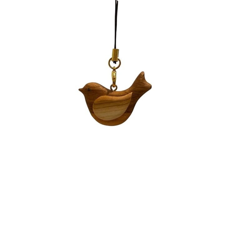 تعليقة عصفور خشبية | Wooden Bird Pendant