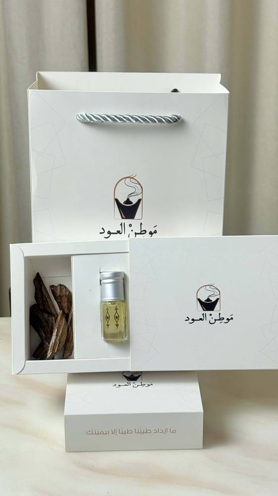 توزيعات دهن + بخور  من موطن العود  