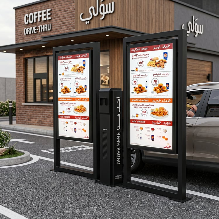 شاشات و نظام درايف ثرو -Drive Thru
