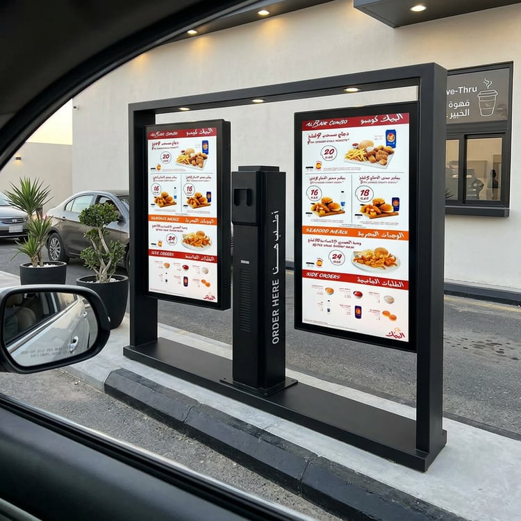 شاشات و نظام درايف ثرو -Drive Thru