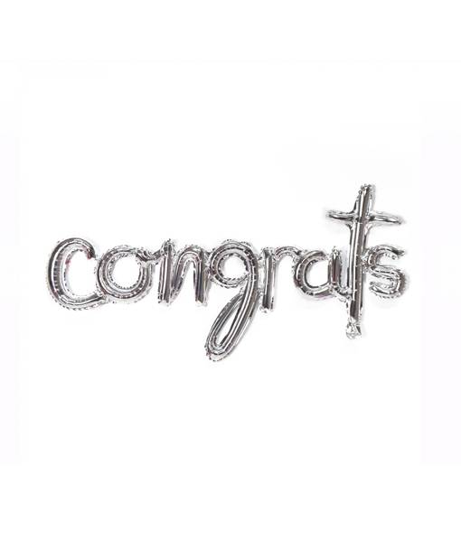 بالون تهنئة على شكل حروف كلمة مبروك بالانجليزية congrats