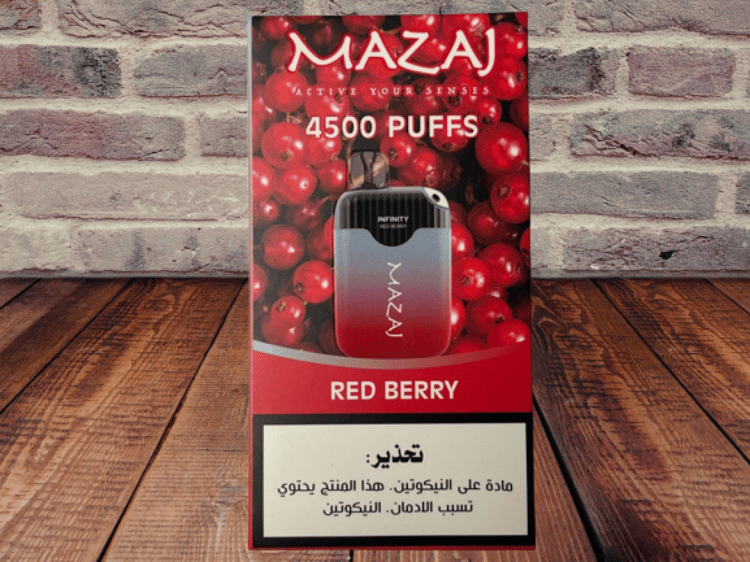 سحبة مزاج انفينيتي 4500 موشة توت احمر Mazaj Infinity 4500 Puff Red Ber