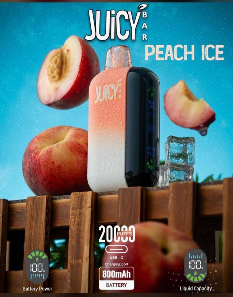 JUICY BAR سحبة سيجارة جوسي بار 20000 شفطة 50 نيكوتين عدة نكهات استخدام