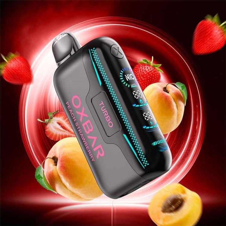 سحبة أوكس بار 36k سحبة خوخ فراولة OXBAR GTURBO 36000 PUFFS PEACH STRAW