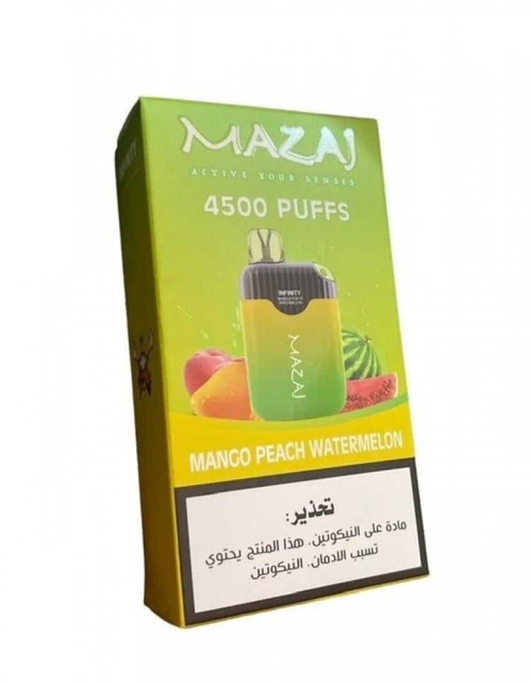 سحبة مزاج انفينيتي 4500 موشة بطيخ خوخMazaj Infinity 4500