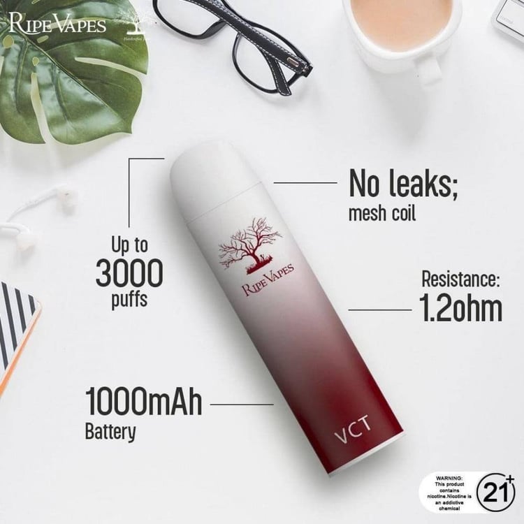 سحبة جاهزة في سي تي فانيلا كسترد توباكو 3000 موشة VCT DISPOSABLE 3000 