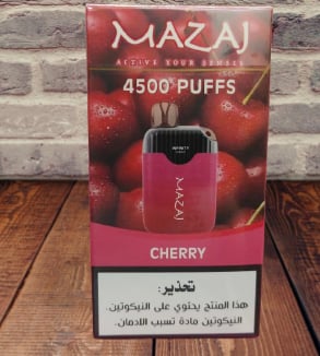 سحبة مزاج انفينيتي 4500 موشة كرز Mazaj Infinity 4500 Puff Cherry