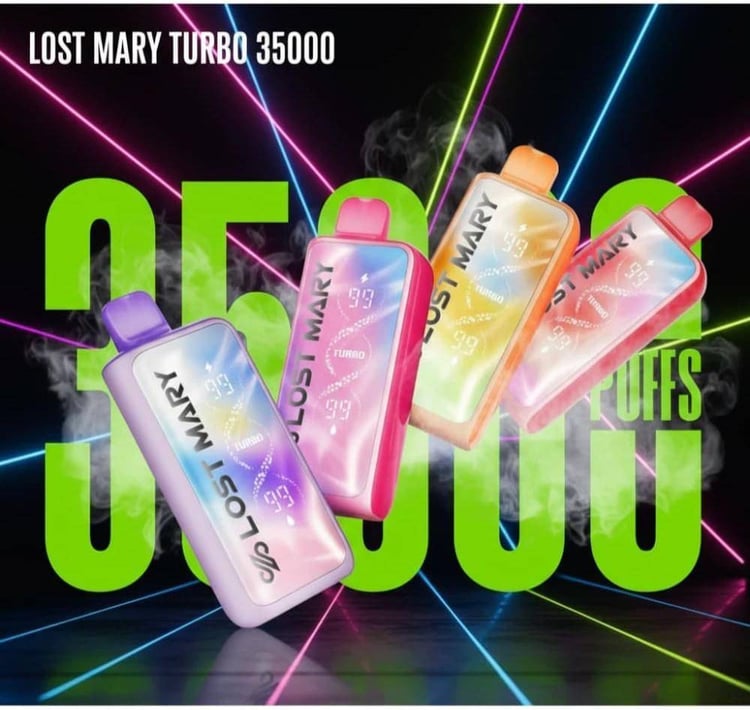 LOST MARY TURBO سحبة سيجارة لوست ماري تيربو 35000 شفطة 50 نيكوتين عدة 