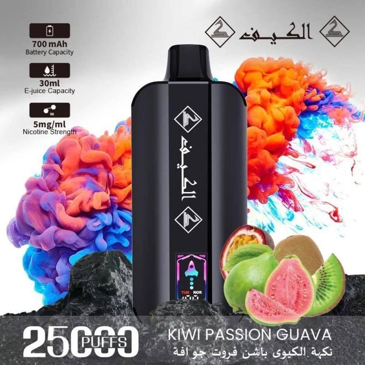 سحبة الكيف 25000 موشة كيوي باشن جوافة ALKIF 25000 PUFFS KIWI