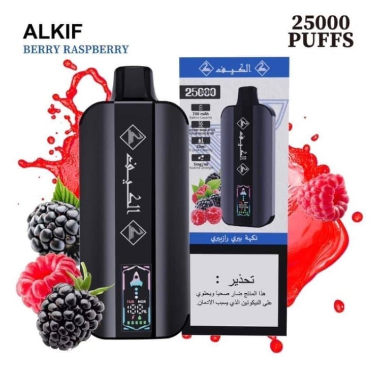 سحبة الكيف 25000 موشة توت احمر و اسود ALKIF 25000 PUFFS BERRY