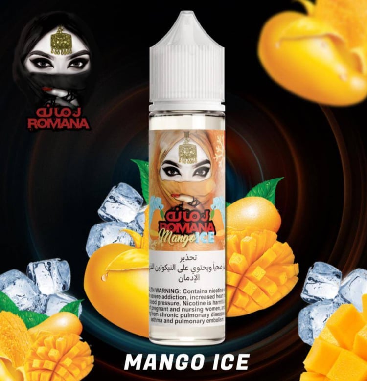 نكهة فيب رمانه مانجو بارد 3 نيكوتين - ROMANA MANGO ICE