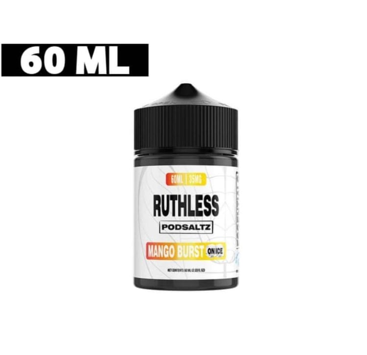 نكهة مانجو ايس سولت نيكوتين من روثلس 60 مل Ruthless