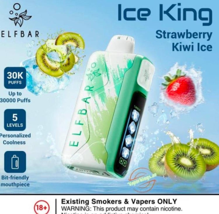 ELFBAR ICE KING سحبة سيجارة الفبار 30000 شفطة 50 نيكوتين عدة نكهات است