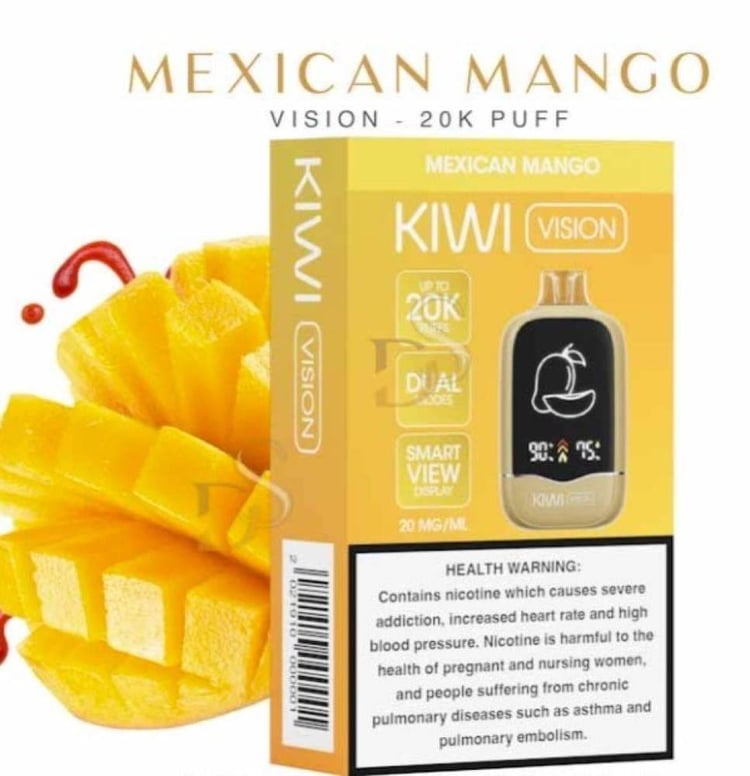 سحبة كيوي فيجن 20000 موشة بنكهة مانجو مكسيكي KIWI Vision mexican mango