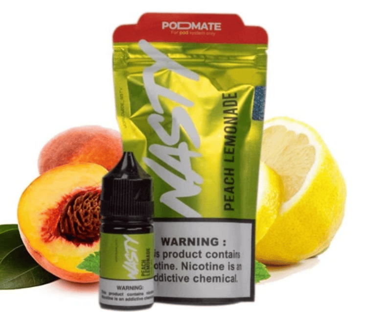 نكهة ناستي بود ميت خوخ ليمون Nasty PodMate Nic Salt - peach lemonade
