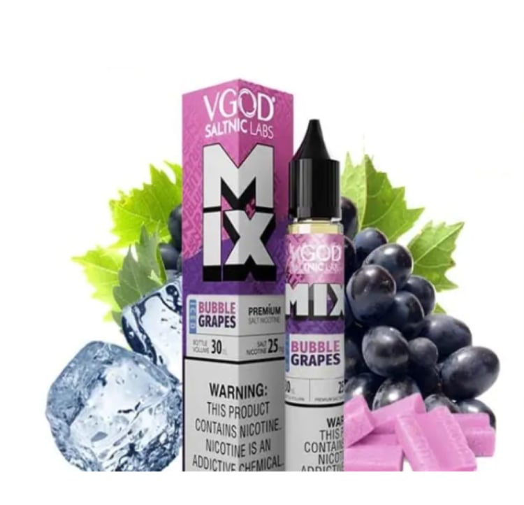 نكهة سولت فيقود علكة عنب ايس VGOD Mix Iced Bubble Grapes SaltNic E-Liq