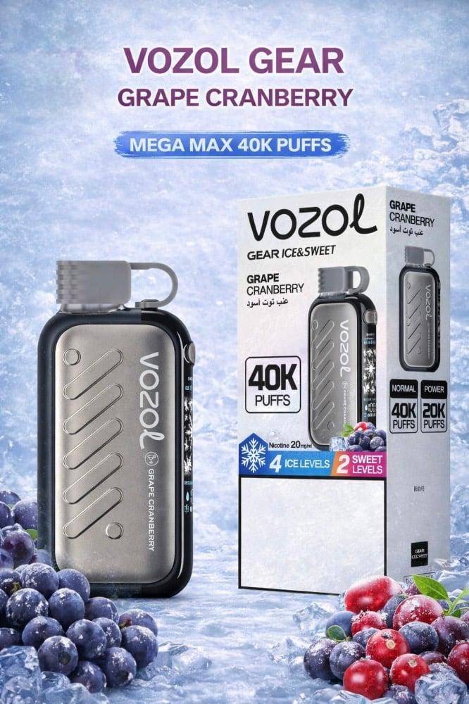 فوزول جير 40 ألف سحبة نيكوتين 20 مج - 50 مج VOZOL GEAR 40K 50mg-20mg
