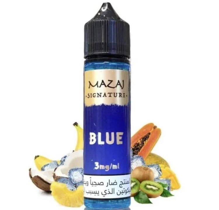 نكهة مزاج سيجنتشر بلو فاكهة استوائية ايس 60 مل Mazaj Signature Blue IC