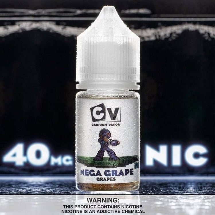 نكهة سولت العنب الأزرق مع قطع الثلج الباردة CV – Mega Grape ICE