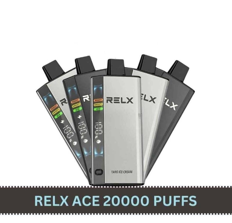 سحبة ريلاكس ايس بنكهة كريمي توباكو 20000 موشة RELX ICE CREAMY TOBACCO 