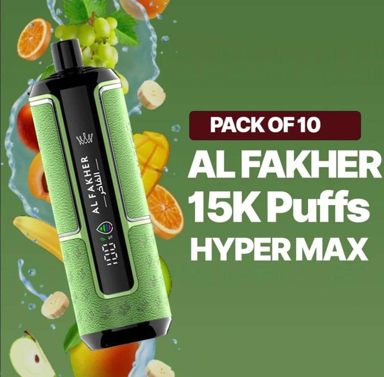 فيب الفاخر كراون بار هايبر ماكس 15 الف سحبة Al Fakher Hypermax 15k Puf