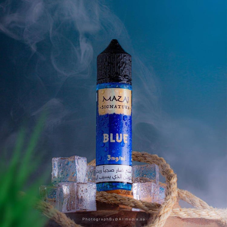 نكهة مزاج سيجنتشر بلو فاكهة استوائية ايس 60 مل Mazaj Signature Blue IC
