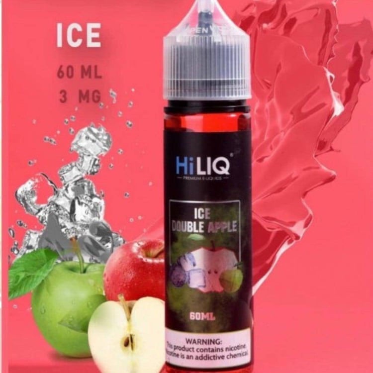 نكهة تفاحتين بارد من شركة هايلك 60 مل - - HILIQ ICE DOUBLE APPLE 60ml