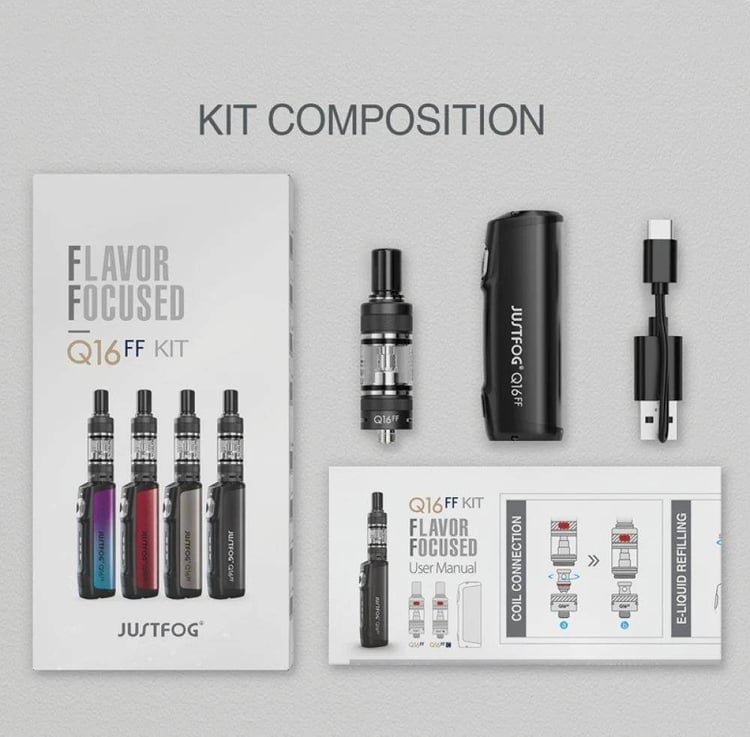 سحبة جست فوج كيو 16 اف اف JUSTFOG Q16FF Kit Flavor Focused