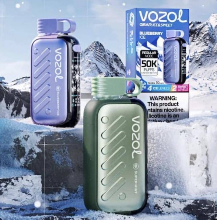 VOZOL GEAR ICE&SWEET سحبة سيجارة فوزول قير 50000 شفطة عدة نكهات