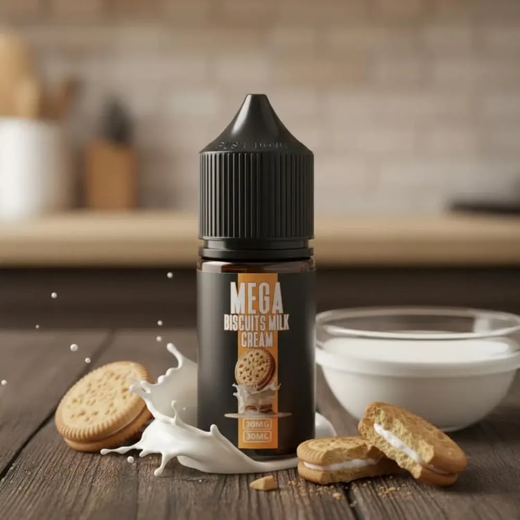 متوفر نكهة ميجا بسكويت كريمة الحليب MEGA BISCUITS MILK CREAM
