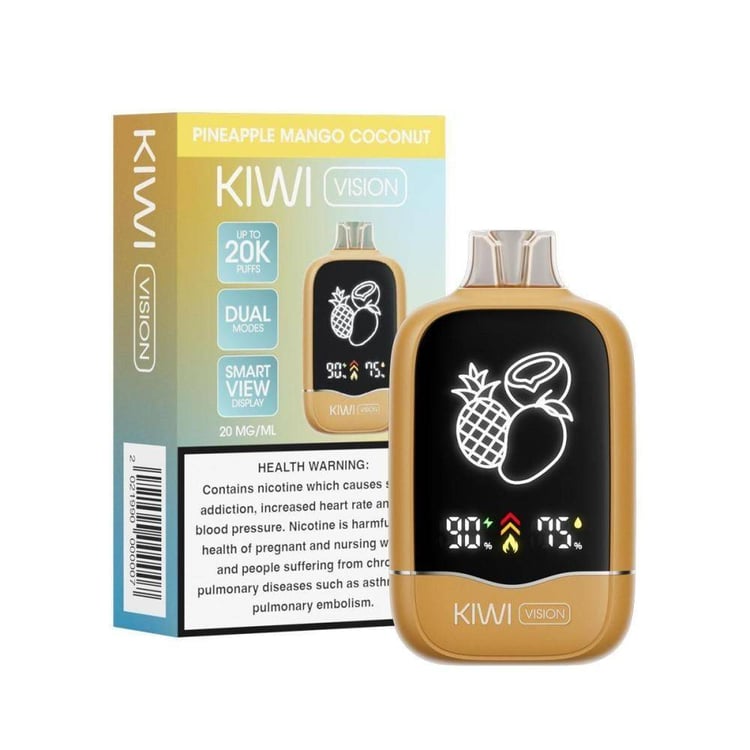 سحبة كيوي فيجن 20000 موشة بنكهة اناناس مانجو جوز الهند KIWI Vision pin
