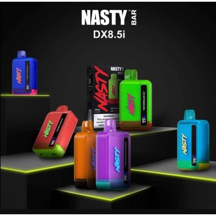 سحبة ناستي بار 8500 موشة مع شاشة Nasty Bar 8500 DX8.5i Disposable Vape