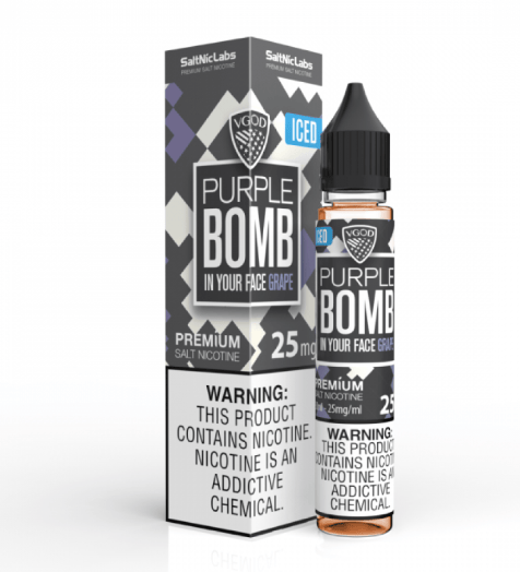 نكهة سولت قنبلة العنب بارد Bomb Purple Grape ICE VGOD