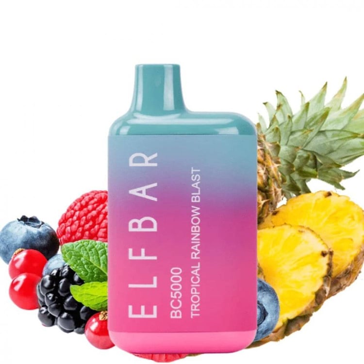 سحبة الف بار موشة مكس فواكه مشكلة Elf Bar BC5000 puff Disposable tropi