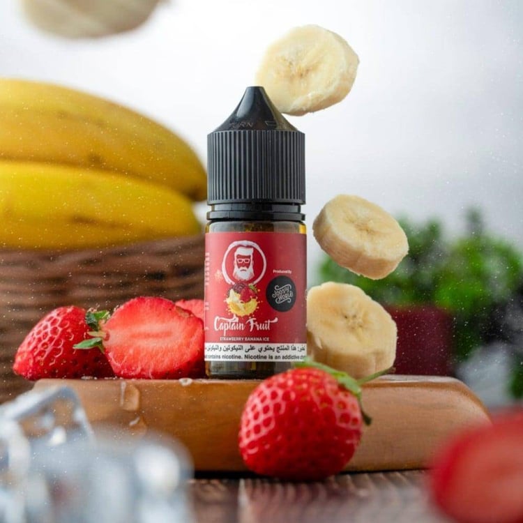 نكهة سولت كابتن فروت فراوله بنانا ايس Captain Fruit STRAWBERRY BANANA 