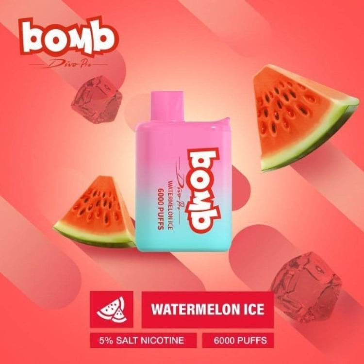 سحبة بومب 6000 بوف بطيخ ايس لوش ايس BOMB 6000 PUFF Watermelon ICE
