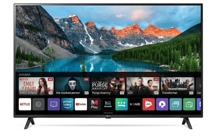 شاشة جنرال دان سمارت 75 بوصة بدقة 4K ونظام WebOS