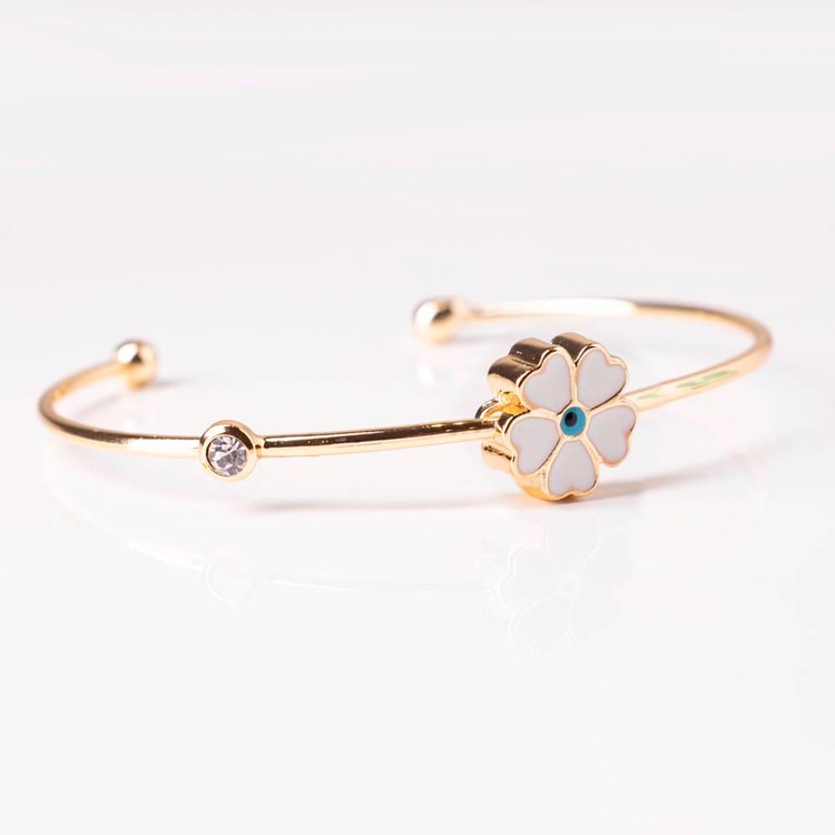 متجر الحلي - إسورة الوردة البيضاء Trinkets boutique- White flower brac