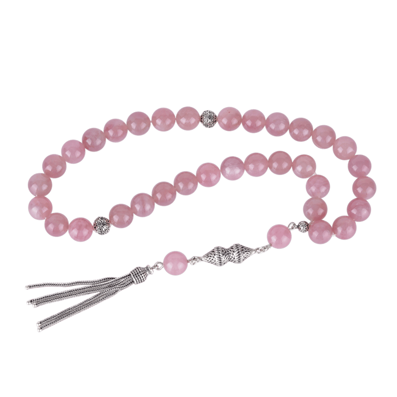 Natural Madagascar Rose Quartz Tasbih – High Quality